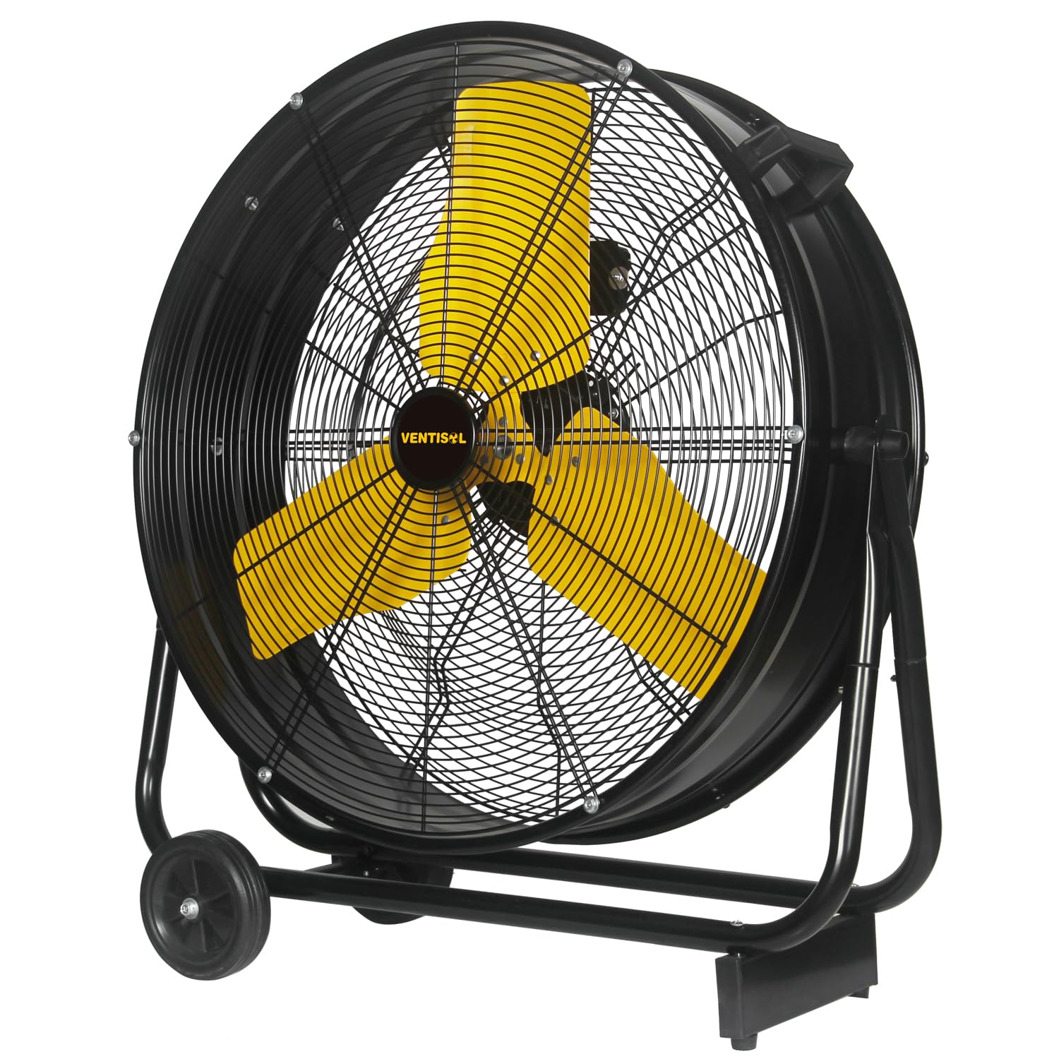 VENTISOL 24 Inch Industrial Drum Fan, 8800 CFM Heavy Duty Floor Fan,High Velocity Metal Fan, Shop Fans for Garage,Warehouse,Patio,Greenhouse,Workship,3-Speed