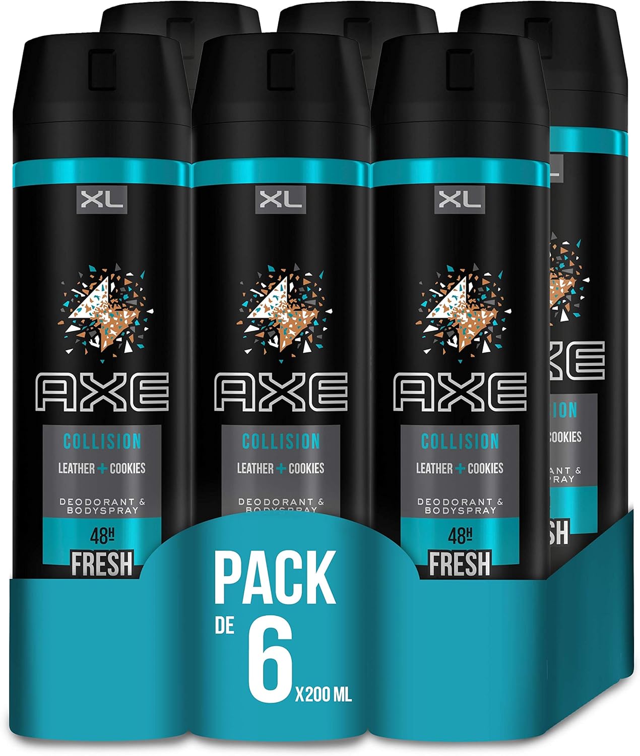 AXE Bodyspray Desodorante Leather and Cookies 200 ml Pack de 6