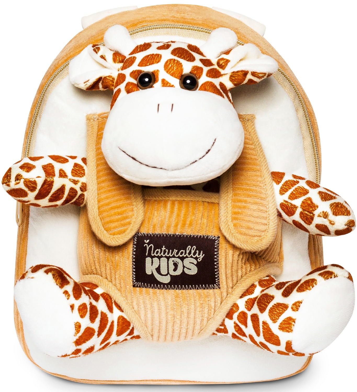 Naturally KIDS Giraffe Stuffed Animal Backpack for Girls Boys, Birthday Gifts for 3-5 Year Old, Toddler Backpack
