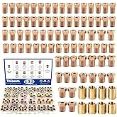Tnisesm 102Pcs 3/16" &amp; 1/4" Brake Line Fittings Assortment Kit,3/8 Inch-24 Threads Nuts and Unions,7/16Inch-24,1/2 Inch-20,9/16 Inch-18,7/16 Inch-24 Threads Nuts and Unions