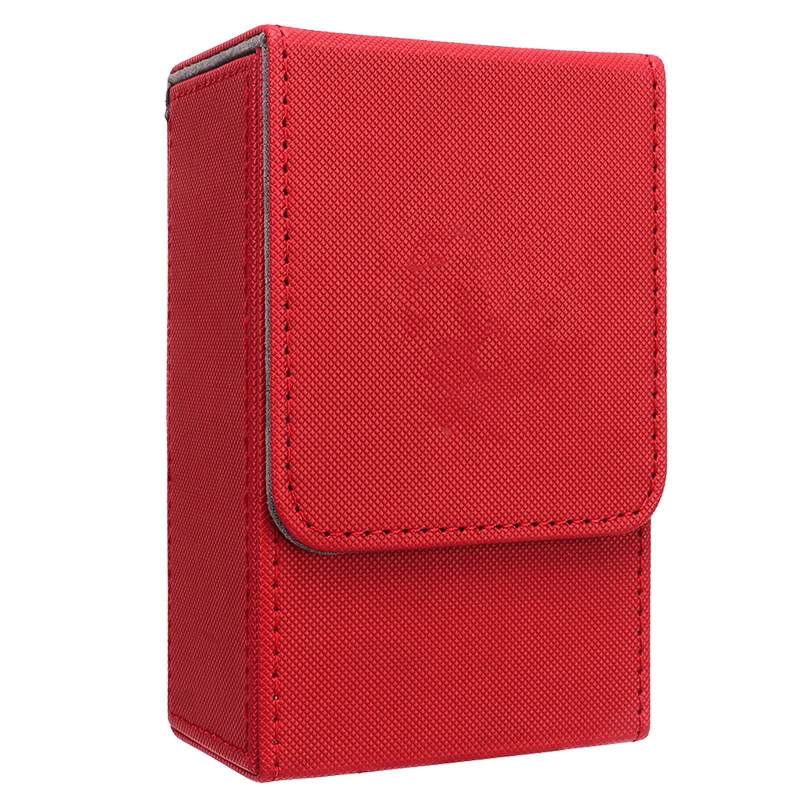 PU Leather Tarot Cards Case, Large Size Tarot Cards Holder with Sun Moon Design Tarot Card Box Tarot Deck Protective Case for Most Standard Size Tarot Cards Playing Cards (Red)