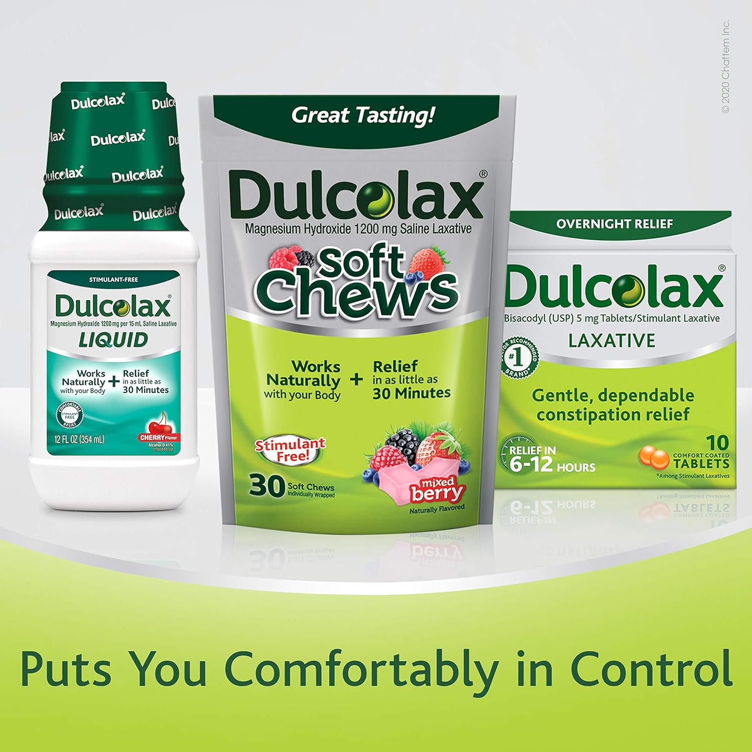 Dulcolax Soft Chews Stimulant Free & Gentle Constipation Relief, Mixed Berry, 60 Count: Health & Personal Care