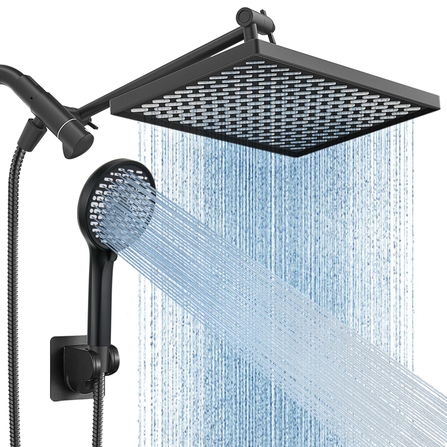 Photo 1 of ***MISSING PARTS***
Cobbe 11.8 Inch Rain Shower Head with 6 Modes Handheld Water Spray?High Pressure Showerhead Combo with 11 Inch Adjustable Extension Arm, Black