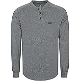 BOCOMAL Men's Long Sleeve Work Shirts Henley Midweight Soft Cotton Tencel Blended Pocket Tee Relax Fit Workwear