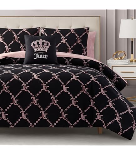 Amazon.com: Juicy Couture Cabana Stripe Reversible Bedding Set