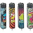 Basix Festival Magic Mushroom Flint Lighter - Official Lighters with Removable Flint Housing - Refillable, Colorful Fashion Designs Pocket Lighter - Child-Resistant & Safe & Reliable, 4 Lighters