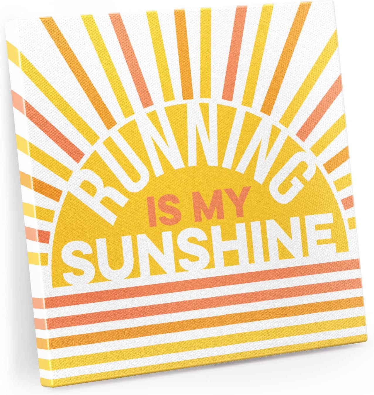 Mixed Media - Running Canvas Wall Art | Running Is My Sunshine | Décor for Runner