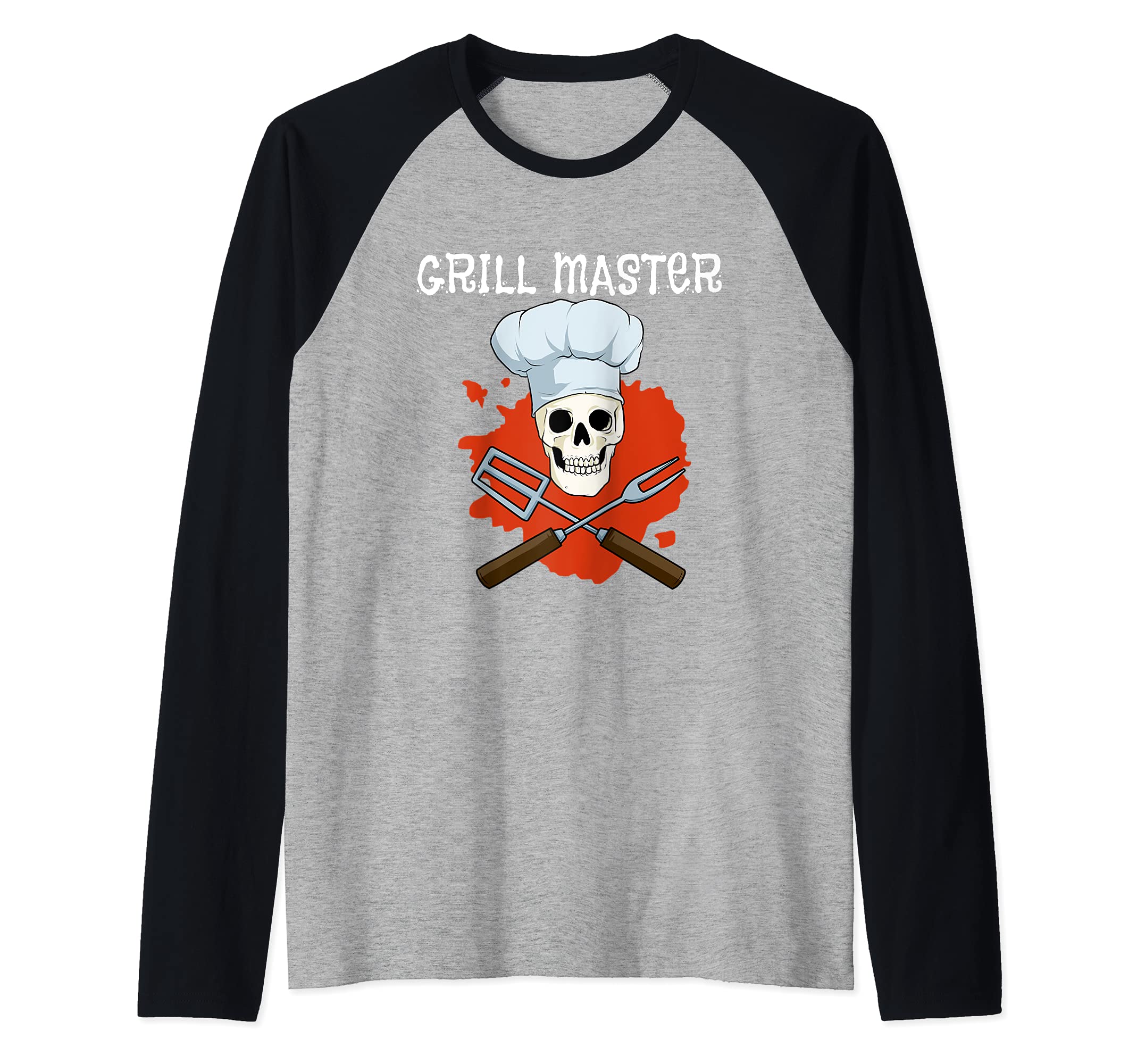 Funny BBQ Grill Master Grilling Barbecue Raglan Baseball Tee