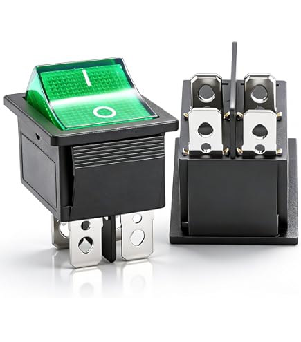 ON。 Miller 274191 Switch, Rocker Dpst 20A 277Vac On-Off Blk Panel MTG