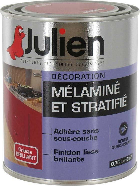 Peinture mélaminé et stratifié 0.75 L brillant griotte Amazon.fr Cuisine & Maison