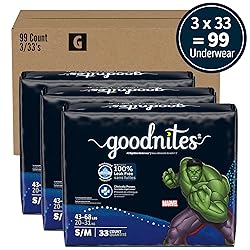 Goodnites Boys' Bedwetting Underwear, Size S/M