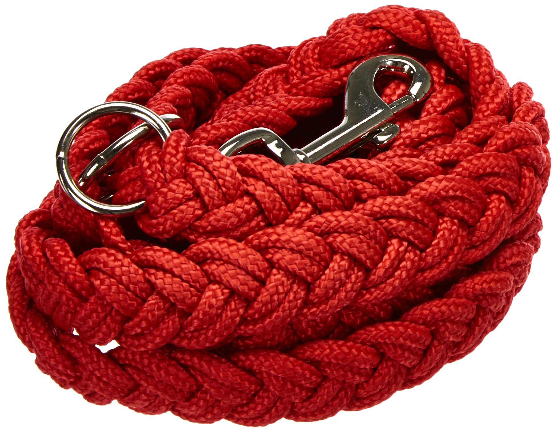 Nobby Plaited Dog Training Leash, 200 cm Length x 25 mm Width, Red