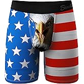 Shinesty Long Leg Boxer Briefs for Men - Support Ball Hammock Underwear