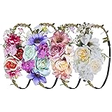 8 Stück Blumenkränze Für Haare - Boho Blumenkronen Für Hochzeit & Festival