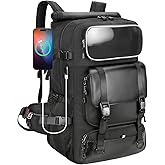 Travel Backpack for Men Women, Carry On Duffle Bag with Luggage Strap, USB Charging Port, Shoe Compartment, Dry-Wet Pocket, Clear Pocket,17 inch Laptop Heavy Duty Backpack for College Weekender Gym