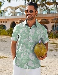 COOFANDY Men's Casual Shirts Resort Wear Short