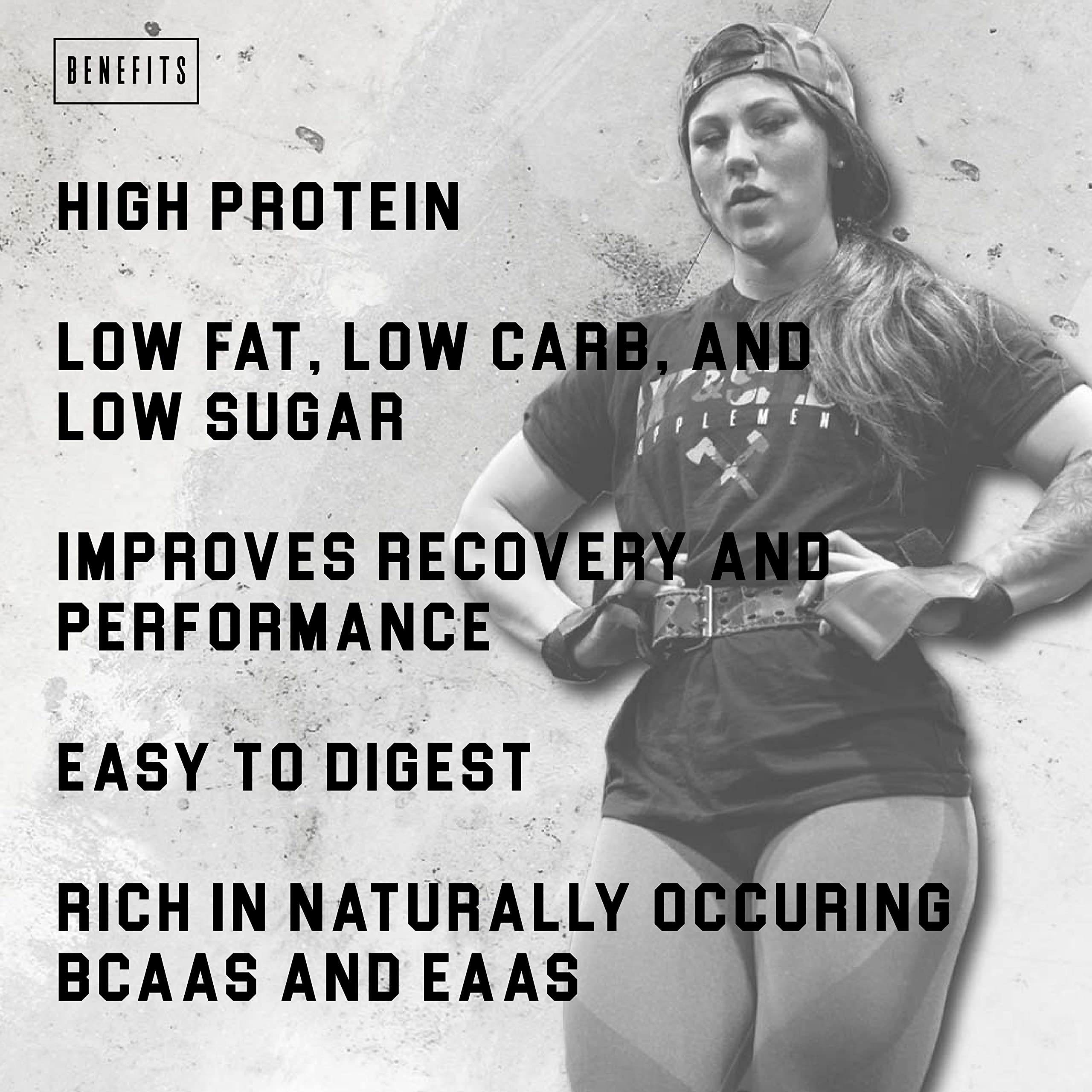 Axe & Sledge Supplements Grass-Fed Whey Protein Isolate, Digestive Enzymes, 22 Grams Protein, 30 Servings, Salted Caramel