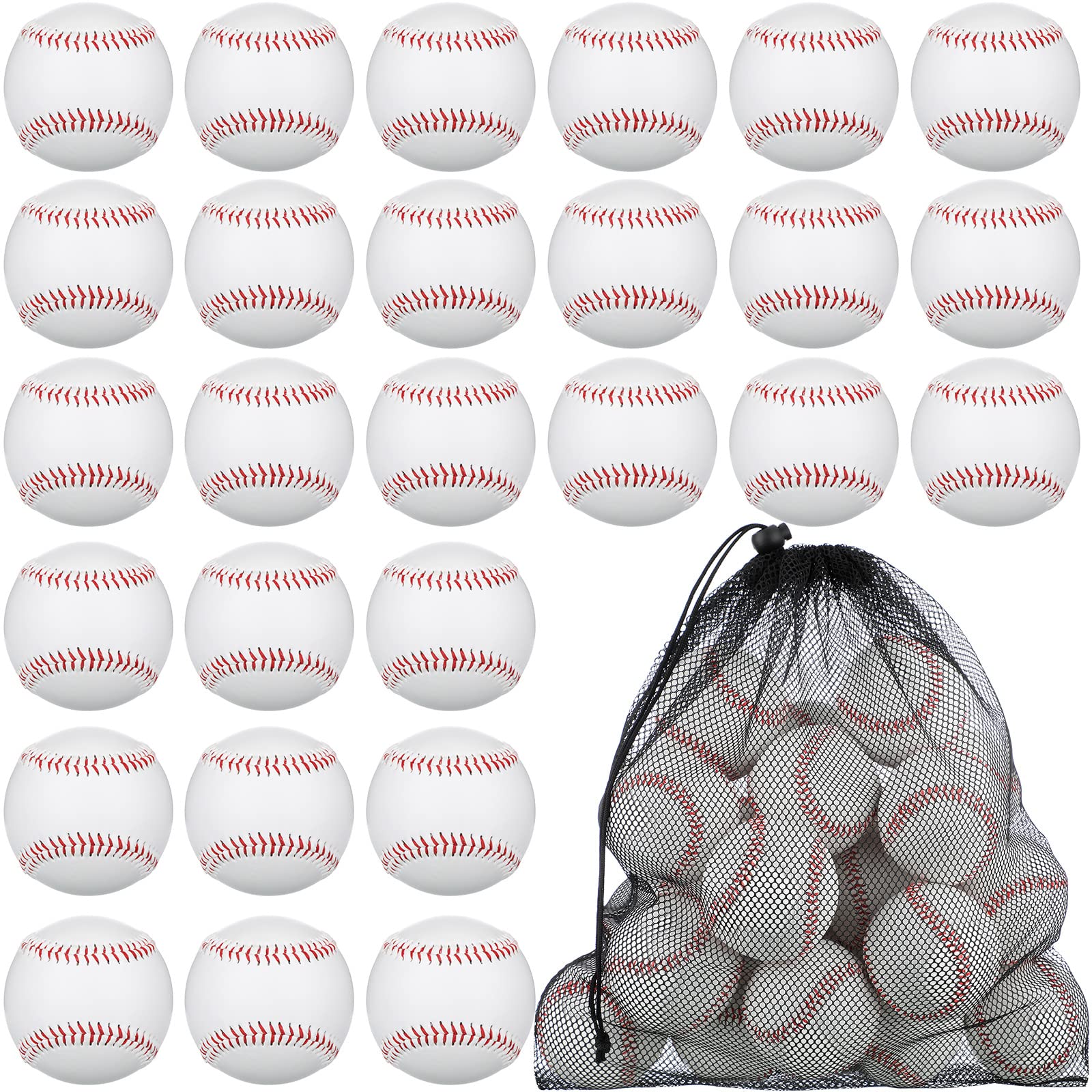 Mua 36 Pieces Baseball Bulk Standard Size Practice Baseballs with Mesh