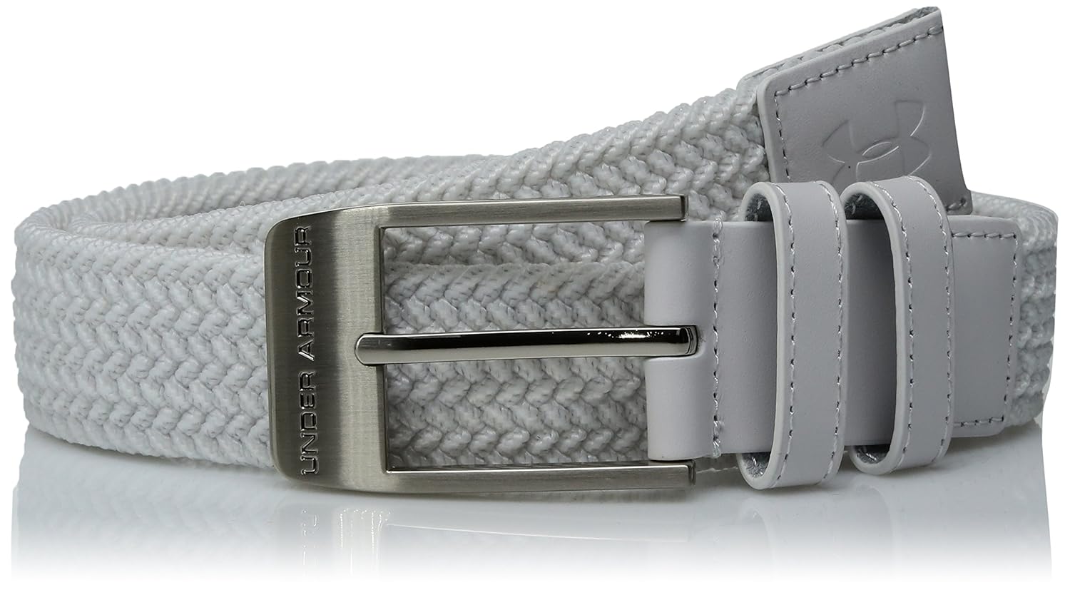 White 101 /White Under Armour Mens Braided Belt 42 Under Armour Accessories 1267067 Sports