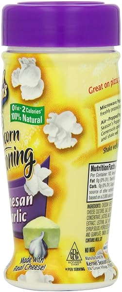 KERNEL SEASON’S POPCORN SEASONING, PARMESAN & GARLIC, 2.85 OUNCE