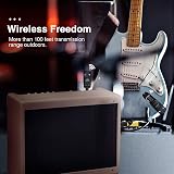 LEKATO WS80 Wireless Guitar System 2.4GHz Transmitter Receiver 8h Rechargeable view 8