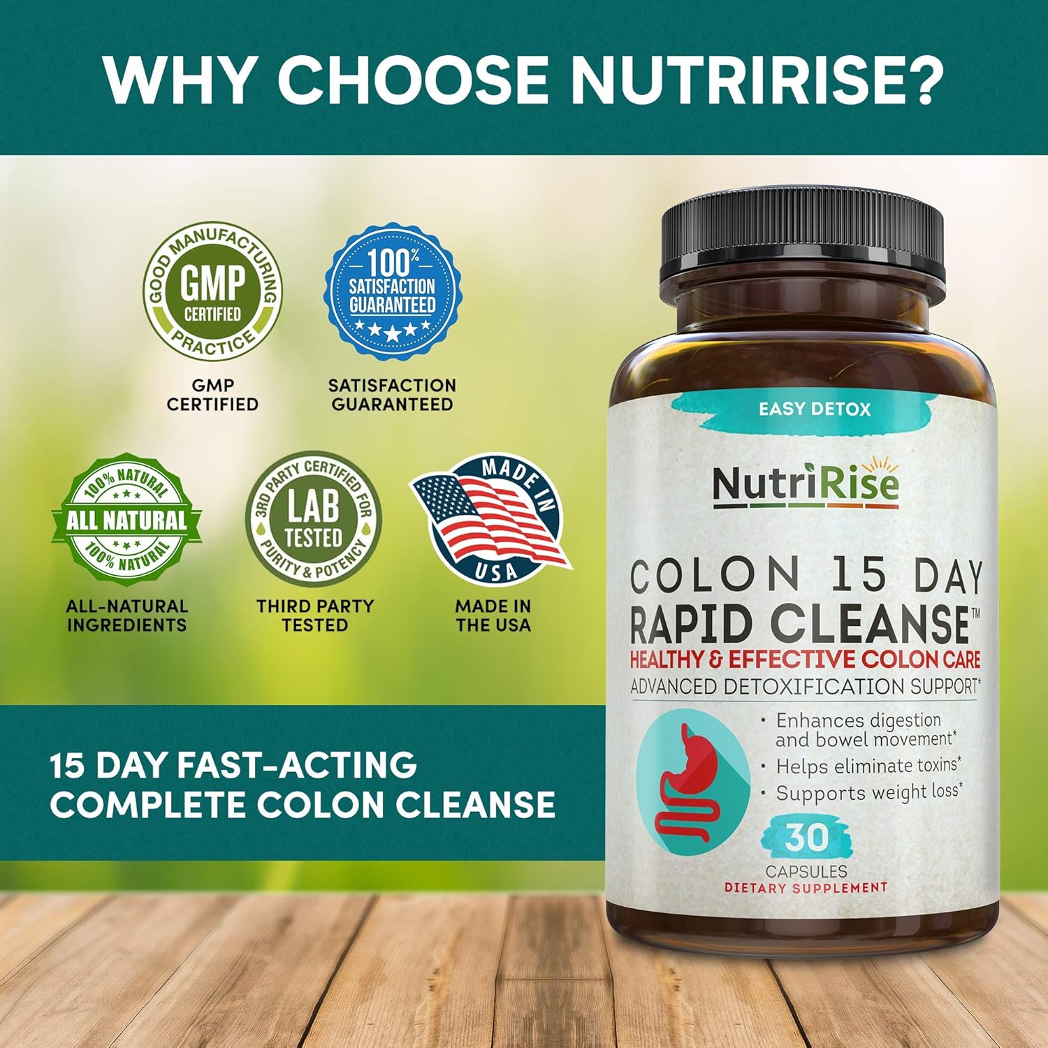 Colon Cleanser Detox for Weight Loss. 15 Day Fast-Acting Extra-Strength Cleanse with Probiotic & Natural Laxatives for Constipation Relief & Bloating Support. 30 Detox Pills to Detoxify & Boost Energy: Health & Personal Care