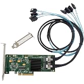 YiBaoTong LSI 9211-8I PCI Express 2.0 PCIe X8 IT Mode with SATA Cables | SAS2008 Chip 6Gbps SAS SATA HBA FW:P20 LSI 9211-8i ZFS FreeNAS unRAID Controller Card