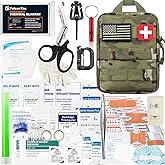 FalconTac 200 Pieces First Aid Kit IFAK Survival Kit Molle System Compatible Pouch, Emergency Kit Gift for Men, Dad, Husband, for Outdoor, Camping, Hunting, Hiking, Home, Earthquake, Disasters