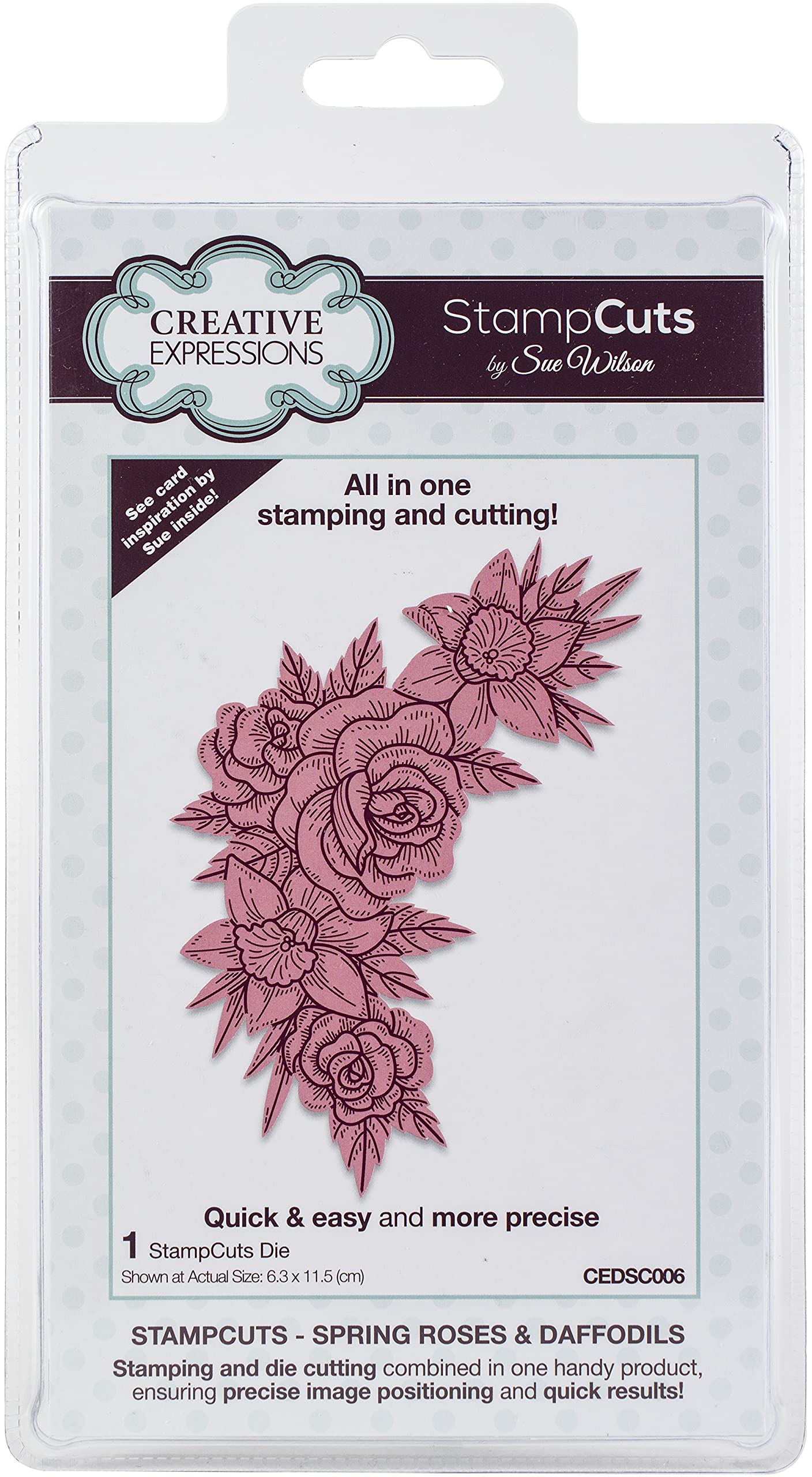 Sue Wilson - Spring Roses & Daffodils - StampCuts Die Set
