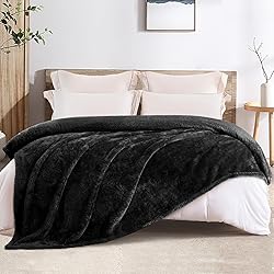 Whale Flotilla Black Queen Size Blanket for