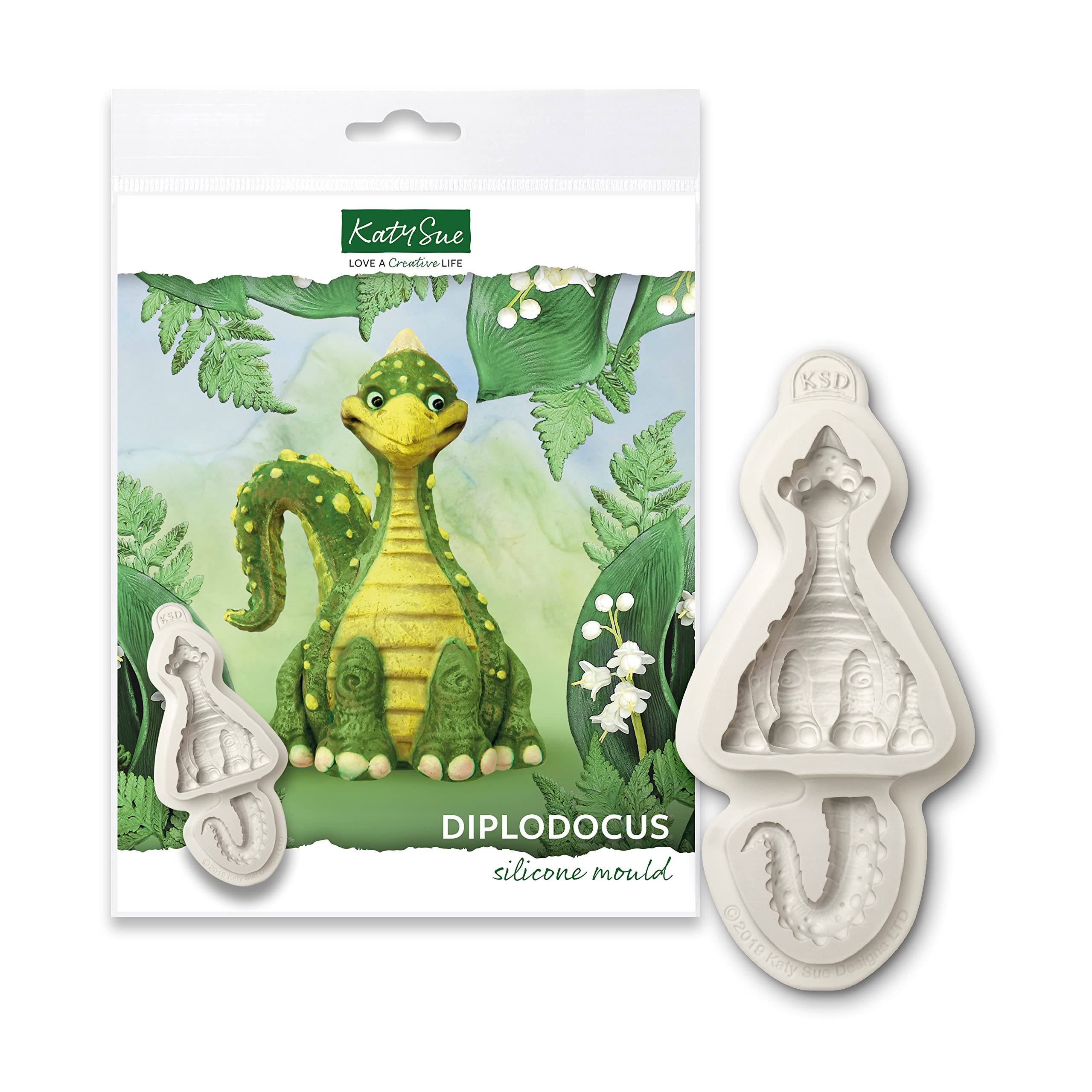Katy Sue Diplodocus Dinosaur Silicone Mould for Cake Decorating & Crafts
