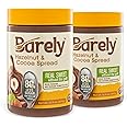 Hazelnut & Cocoa Spread by Barely, Low Sugar & No Artificial Sweeteners, Vegan, Keto Friendly, Delicious Chocolate Spread & Dessert Dip, 3.2 g Cane Sugar per Serving, 2-Pack