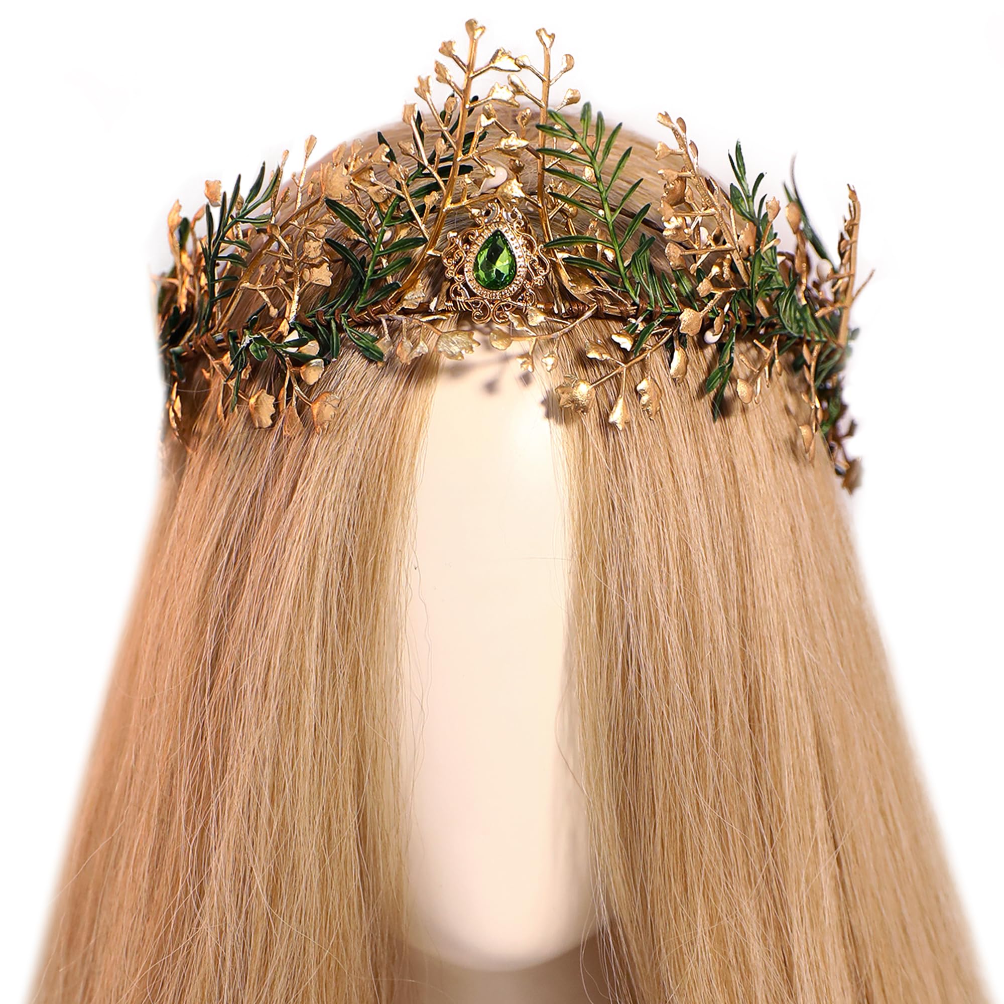 Floral Wire Fairy Crown Headband for Women Girls Halloween Wedding Cosplay MOSTORY Handmade Fairy Flower Headband Elf Floral Crown  main image 2