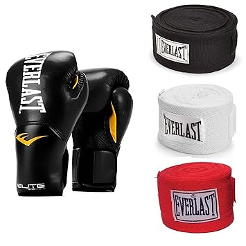 Gloves Boxing Mma Equipment Everlast Elite Pro Style Leather