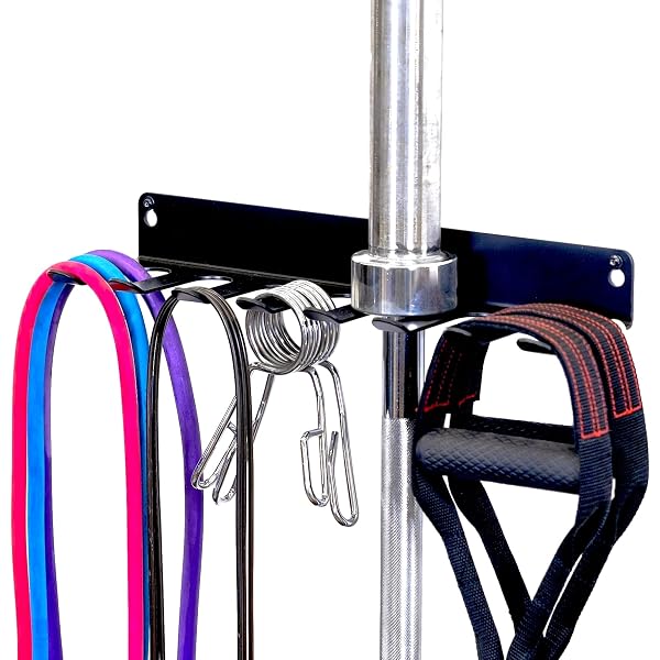 Battel Rope With Rack Gym Accessories For Men 2-Pack Heavy Duty Wall Mount J-Hook Rack For ...