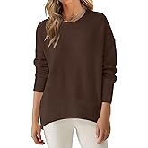 ANRABESS Sweaters for Women 2025 Fall Long Sleeve Casual Loose Fit Knitted High Low Hem Basic Pullover Sweater Tops
