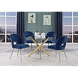 Furniture Dining Set, Navy Blue