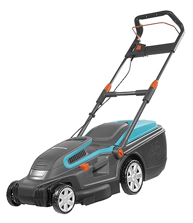 GARDENA PowerMax 1800/42 Elektrorasenmäher: Rasenmäher bis 800 m², 42 cm Schnittbreite, 45 l Fassungsvolumen, Schnitthöhe 20-