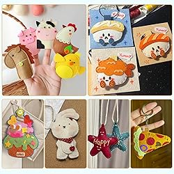ABEJFIC 60PCS Felt Fabric Sheets Craft Kit - 4"x
