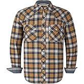 Men's Western Flannel Casual Shirt Two Pocket Long Sleeve Snap Shirt