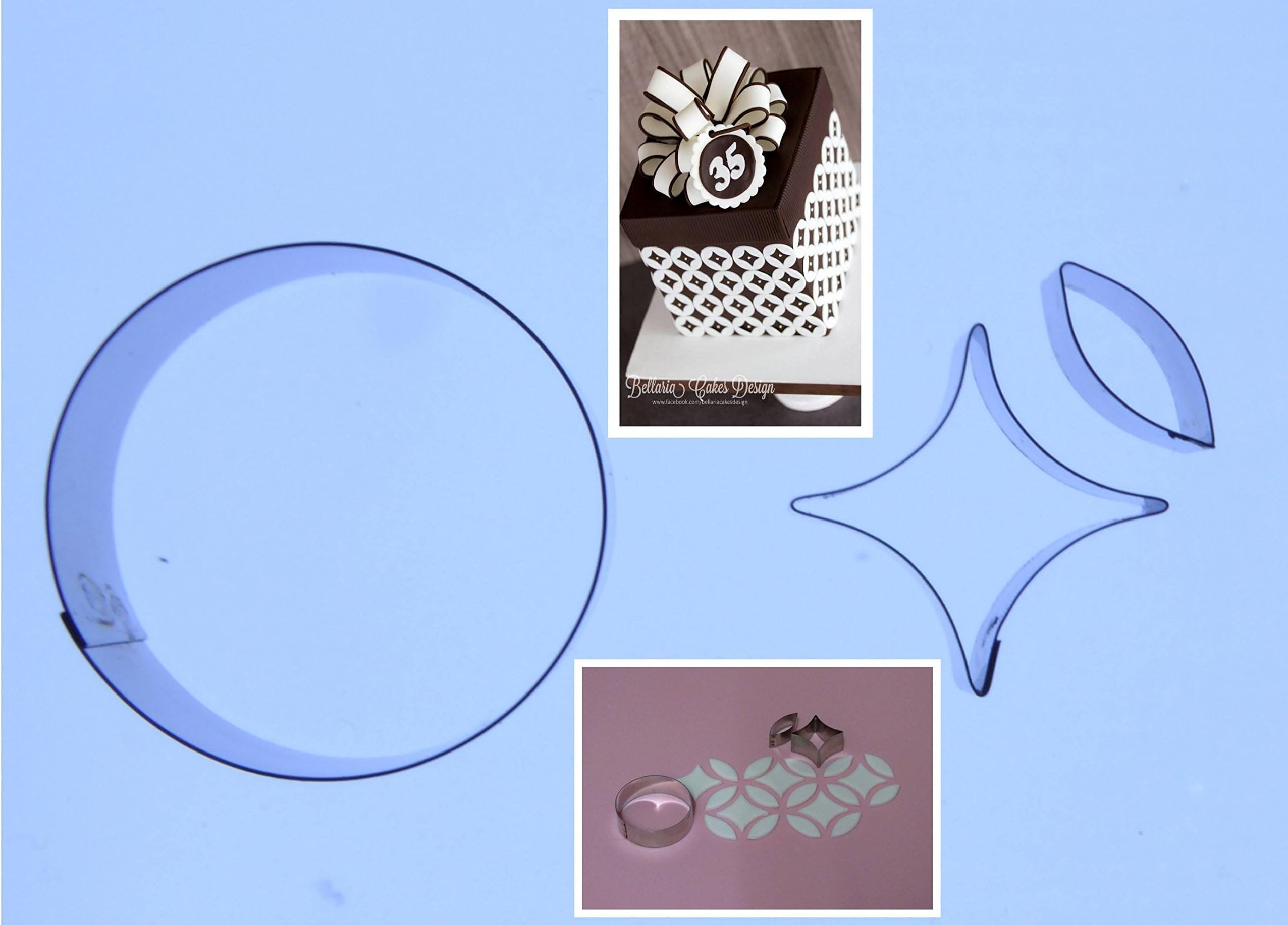 Pattern effect geometric Sugarcraft cutters - Stainless Steel (Pattern 2)