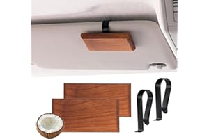 Yuoyar 2Pcs Wood Car Scents Air Freshener Visor Clips Diffuser Odors Eliminator (Coconut)