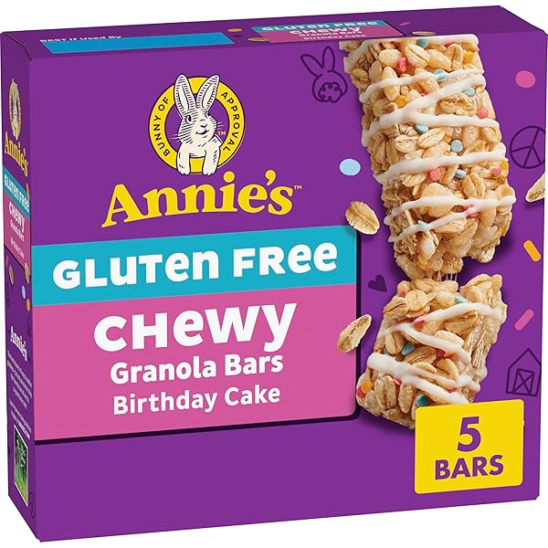 ANNIE’S GLUTEN FREE CHEWY GRANOLA BARS, BIRTHDAY CAKE,...