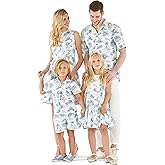 Matchable Family Hawaiian Luau Men Women Girl Boy Clothes in Vintage Tropical Toile