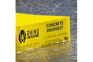 Con Forms Concrete Pump Placing Line System Cleanout Box by Rhino Washout Container Morter Stucco Shotcrete All Weather Tough Corrugated Box with Poly Liner 4'x4'x14 (WOP-070SU)