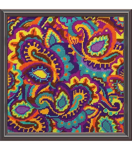 Kit Broderie Point De Croix Brvsk – Couleurs D’Automne, Toile Imprimée 40×40 Cm, Kit Coussin Aiguille Pour Adultes Débutants, Décoration Maison Automnale