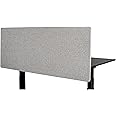 Stand Up Desk Store ReFocus Clamp-on Acoustic Desk Divider Privacy Panel That Reduces Noise and Visual Distractions (Cool Gray, 59" X 23.6")