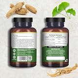 PH PROWISE Ginkgo Biloba Korean Ginseng Tablets 16000mg 180 Vegan UK view 3