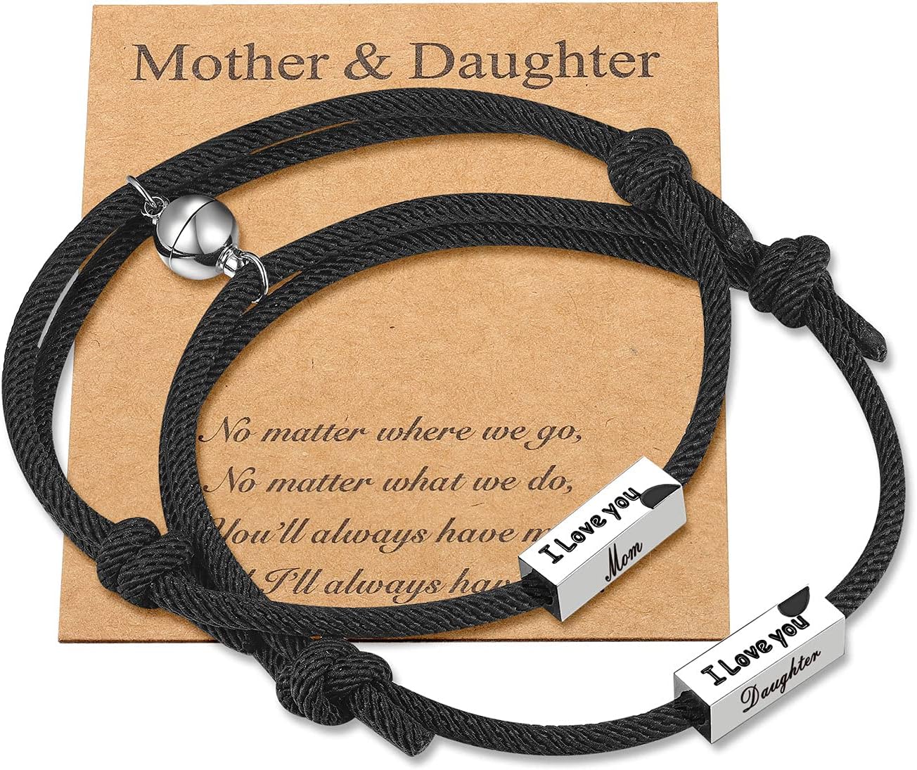 UNGENT THEM Connecting Bracelets Set for Mother Daughter