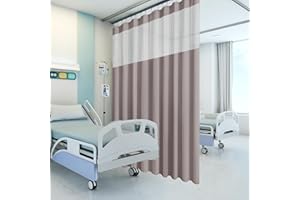 Phating Inherent Flame Retardant Hospital Curtain Room Divider, Basement Divider,Grommet Privacy Medical Clinic Curtain(1 Pan